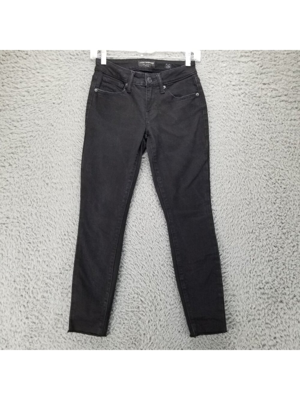 Lucky Brand Jeans Womens 0/25 Black Stretch Denim Skinny Lolita Ankle